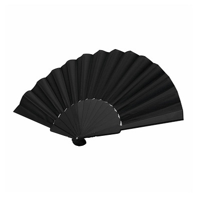 Faltbarer Fächer COOL RPET,schwarz