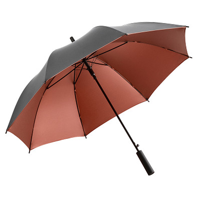 FARE® Stockschirm Doubleface, grau/Kupfer