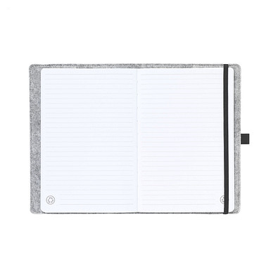 rPET Filz-Notizbuch "Felty" A5, Grau