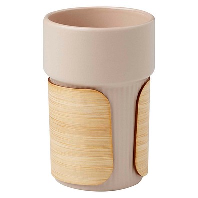 Fika 340 ml Becher mit Bambushülle, Oatmeal