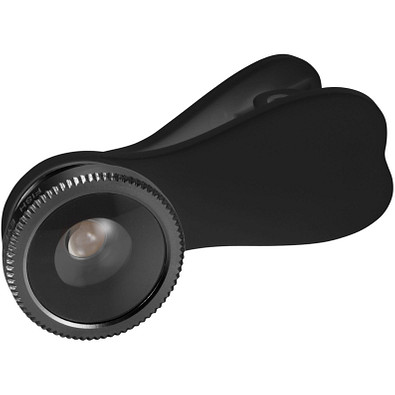 Fischaugenobjektiv mit Clip, schwarz Fischaugenobjektiv mit Clip, schwarz