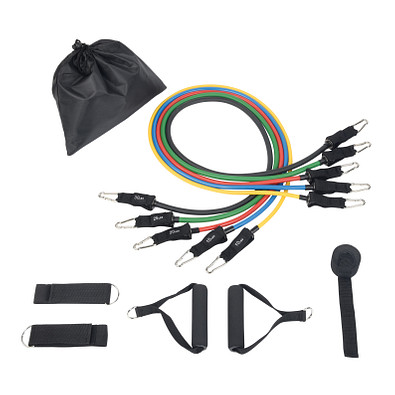 Fitnessbänder-Set FITNESS TIME,blau, gelb, grün, rot, schwarz