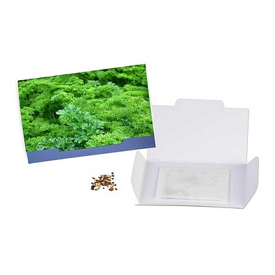 Flower-Card mit Samen, Petersilie, 1-seit. Druck