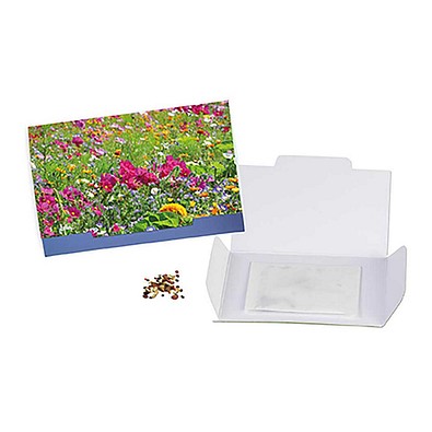 Flower-Card mit Samen, Sommerblumenmischung, 1-seit. Druck