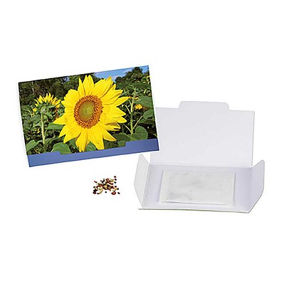 Flower-Card mit Samen, Sonnenblume, 1-seit. Druck