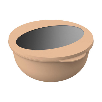 Food-Bowl ToGo, 1,0 l, beständiges braun/transparent