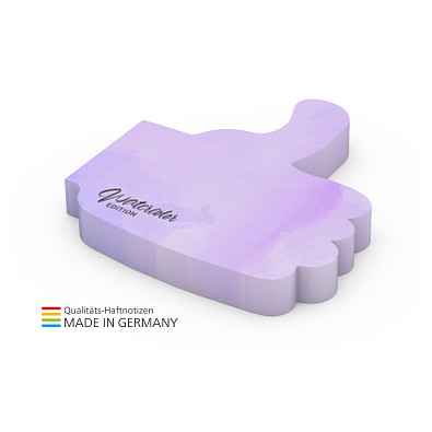 Geiger-Notes Haftnotiz Form aus 100 x 72 mm, 100 Blatt, inkl. Druck, Daumen