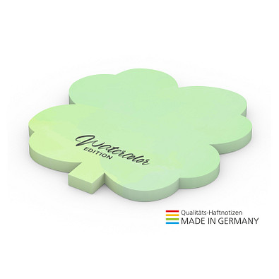 Geiger-Notes Haftnotiz Form aus 100 x 72 mm, 100 Blatt, inkl. Druck, Kleeblatt