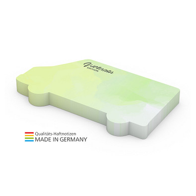 Geiger-Notes Haftnotiz Form aus 100 x 72 mm, 100 Blatt, inkl. Druck, Transporter