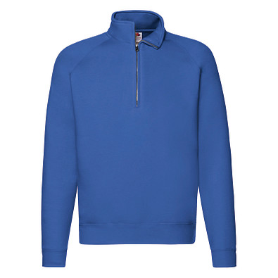 FRUIT OF THE LOOM® Unisex Sweatshirt Zip-Neck, royalblau, M
