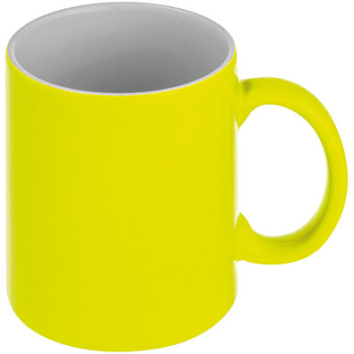 Fototasse Neon mit Digitaldruck, 300 ml, Neongelb Fototasse Neon mit Digitaldruck, 300 ml, Neongelb
