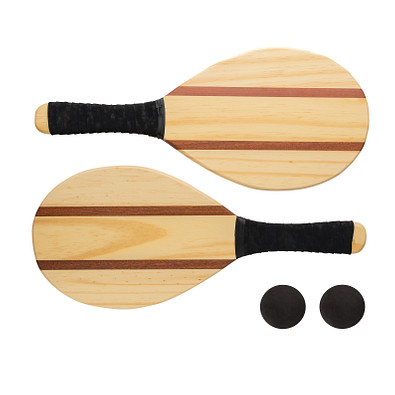 Frescobol Tennis-Set aus Holz, braun