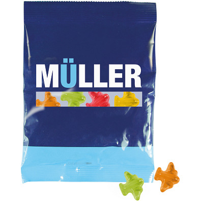 Trolli Fruchtgummi Maxitüte, Flugzeug, inkl. Druck, transparente Folie Trolli Fruchtgummi Maxitüte, Flugzeug, inkl. Druck, transparente Folie