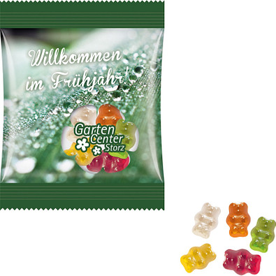 Trolli Fruchtgummi Minitüte 15g, inkl. Druck, Premium Bärchen, kompostierbare Folie, weiß Trolli Fruchtgummi Minitüte 15g, inkl. Druck, Premium Bärchen, kompostierbare Folie, weiß