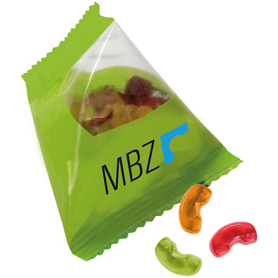 Trolli Fruchtgummi Tetraeder, Telefonhörer, inkl. Druck, transparente Folie Trolli Fruchtgummi Tetraeder, Telefonhörer, inkl. Druck, transparente Folie