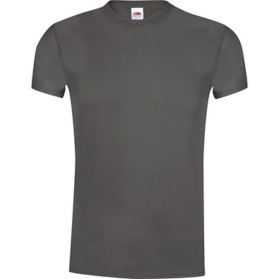 FRUIT OF THE LOOM® Unisex T-Shirt Original T, S, DUNKELGRAU