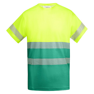 Funktionsshirt Tauri mit kurzen Ärmeln, L, garden green/fluor yellow
