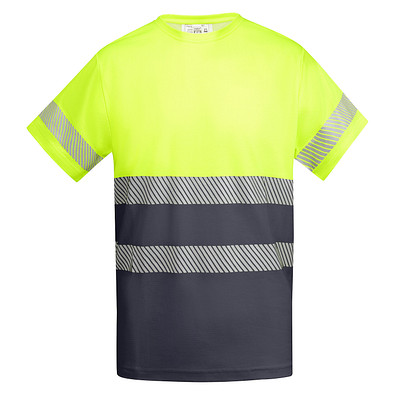 Funktionsshirt Tauri mit kurzen Ärmeln, M, bleigrau/fluor yellow