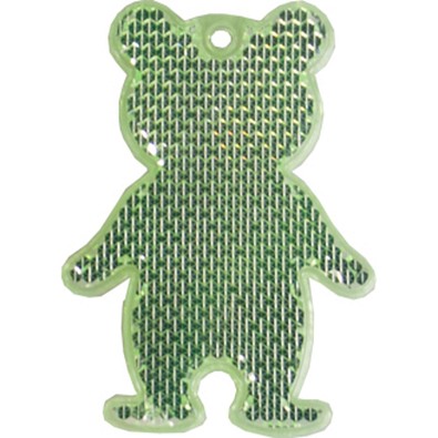 Fußgängerreflektor Bär, neongrün