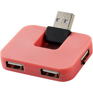 Gaia USB Hub mit 4 Anschlüssen, rosa Gaia USB Hub mit 4 Anschlüssen, rosa