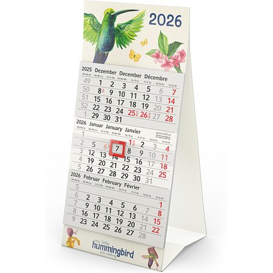 Geiger-Notes Tischkalender Mini 3 green+blue, inkl. Druck