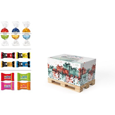 Geschenk Mini-Palette groß, 80 g, HELLO Mini Sticks, inkl. Druck