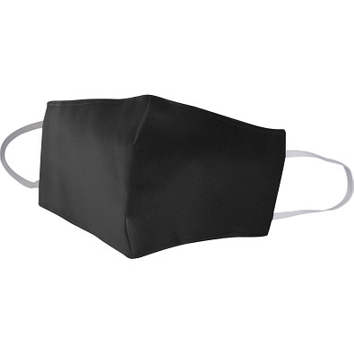 Gesichtsmaske aus Baumwolle, schwarz Gesichtsmaske aus Baumwolle, schwarz