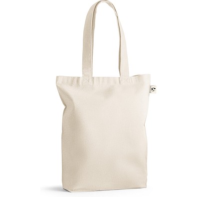 GIRONA. TraTragetasche aus Baumwolle (50%), recycelter Baumwolle (30%) und polyester (20% rPET) (220 g/ m²), Naturhell