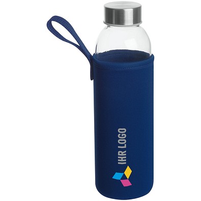 Trinkflasche Klagenfurt mit Sleeve, 500 ml, dunkelblau