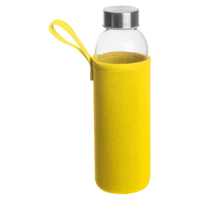 Glasflasche Klagenfurt,gelb