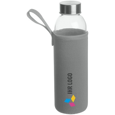 Trinkflasche Klagenfurt mit Sleeve, 500 ml, grau