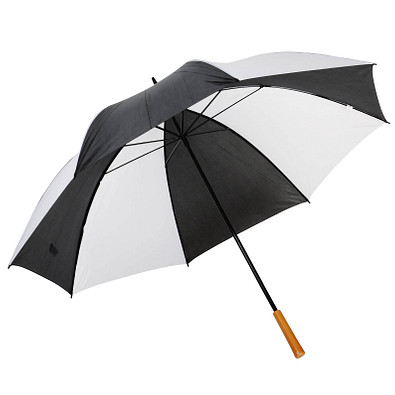 Golfschirm Raindrops, weiß-schwarz Golfschirm Raindrops, weiß-schwarz