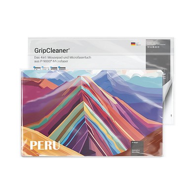 GripCleaner® 4in1 Mousepad 28x16 cm, weiss / individuell