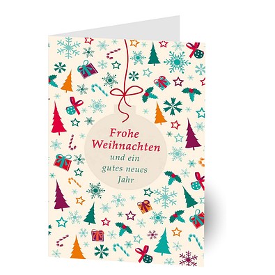 Grußkarte Weihnachten, Motiv Weihnachtsornament, Danke an Partner