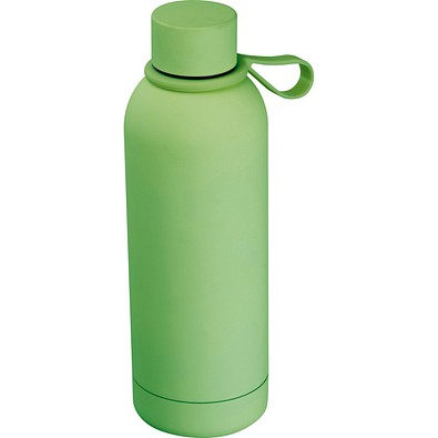 Gummierte Trinkflasche mit Schlaufe, 700ml, apfelgrün