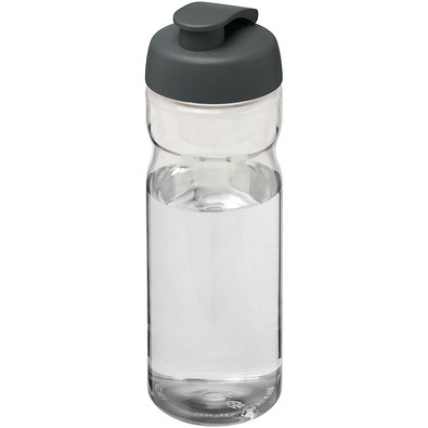 H2O Active® Base 650 ml Sportflasche mit Klappdeckel, transparent/grau