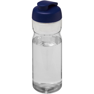 H2O Active® Base 650 ml Sportflasche mit Klappdeckel, transparent/blau