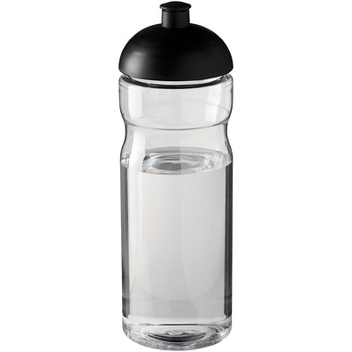 H2O Active® Base 650 ml Sportflasche mit Stülpdeckel, transparent/schwarz