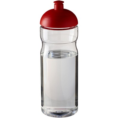 H2O Active® Base 650 ml Sportflasche mit Stülpdeckel, transparent/rot