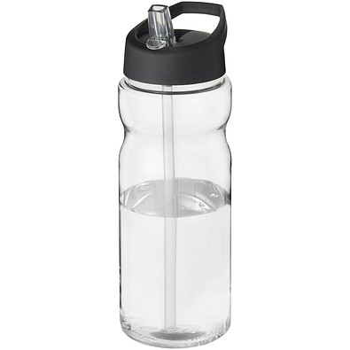 H2O Active® Base Tritan™ 650 ml Sportflasche mit Ausgussdeckel, transparentklar/schwarz