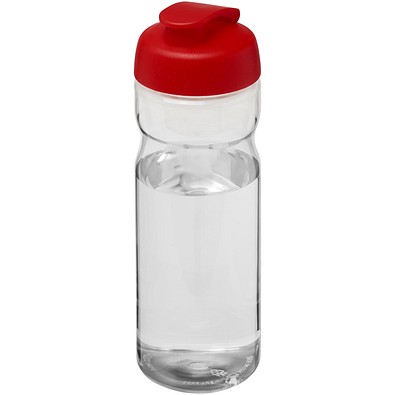H2O Active® Base Tritan™ 650 ml Sportflasche mit Klappdeckel, transparentklar/rot