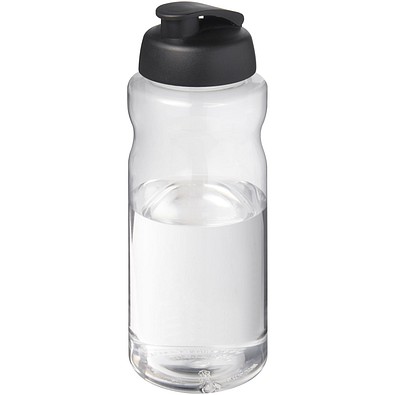 H2O Active® Big Base 1L Sportflasche mit Klappdeckel, schwarz