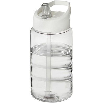 H2O Active® Bop 500 ml Sportflasche mit Ausgussdeckel, transparent/weiß