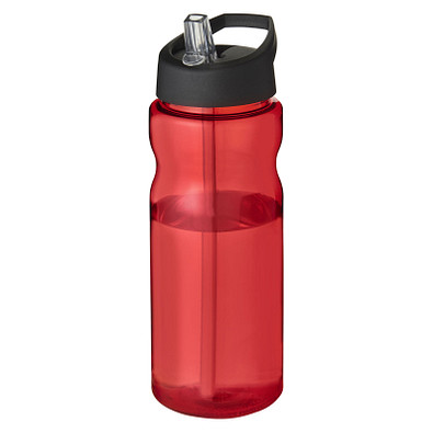 H2O Active® Eco Base 650 ml Sportflasche mit Ausgussdeckel, rot/ schwarz