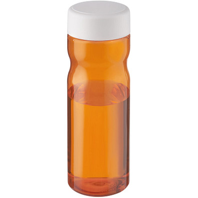 H2O Active® Eco Base 650 ml Sportflasche mit Drehdeckel, orange/ weiß