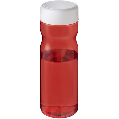 H2O Active® Eco Base 650 ml Sportflasche mit Drehdeckel, rot/ weiß
