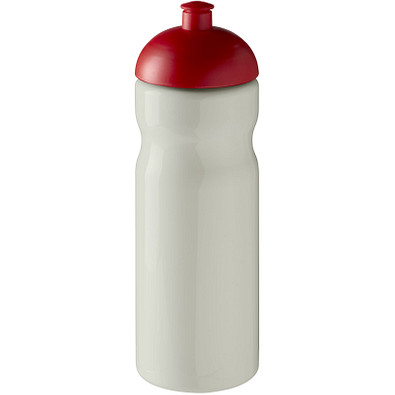 H2O Active® Eco Base 650 ml Sportflasche mit Stülpdeckel, elfenbeinweiß/ rot