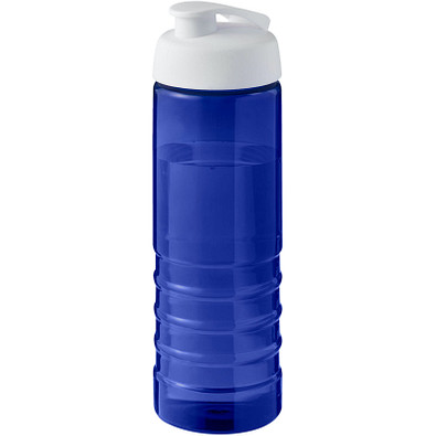 H2O Active® Eco Treble 750 ml Sportflasche mit Stülpdeckel & Trinkklappe, blau, weiß