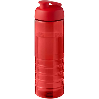 H2O Active® Eco Treble 750 ml Sportflasche mit Stülpdeckel & Trinkklappe, rot, rot