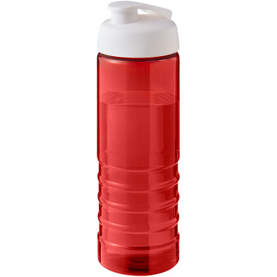 H2O Active® Eco Treble 750 ml Sportflasche mit Stülpdeckel & Trinkklappe, rot, weiß